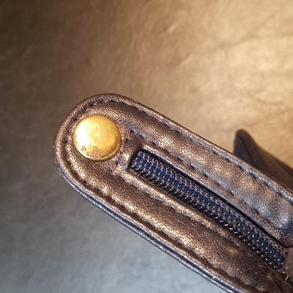 3 for $20 - Navy 80s Zipper Oversize Clutch Purse - Picture 5 of 5